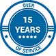 Over 15 years of service